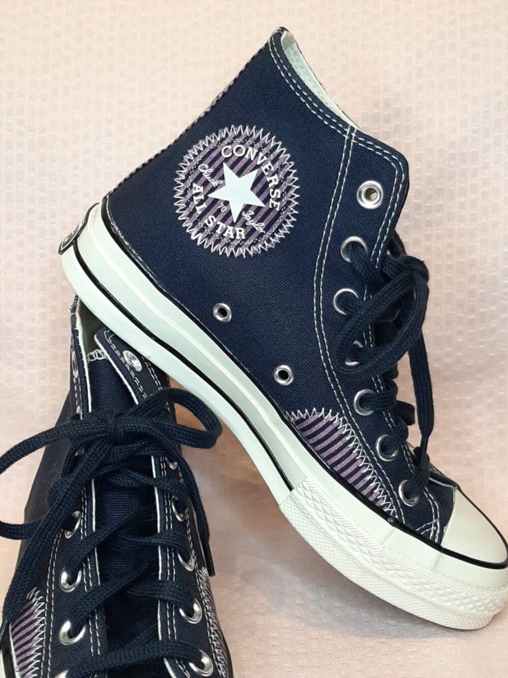 CONVERSE NAUTICAL PREP Obsidian Women Size 7 Chuck Taylor High Top Sneakers - Picture 2 of 9